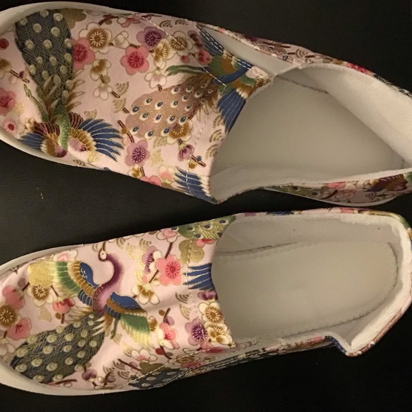 Pink and green Phoenix slip-on sneakers - Picture 2 of 3